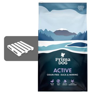 PrimaDog Adult Active, Ankka & Silli, Viljaton, LAVA 36 x 10 kg