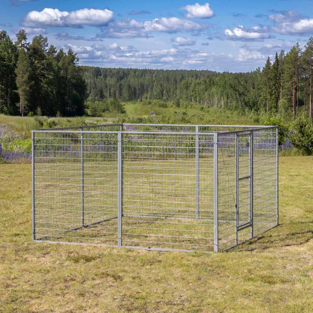 2-LAATU, Kuumasinkitty koiratarha verkkoelementeistä (175 cm)