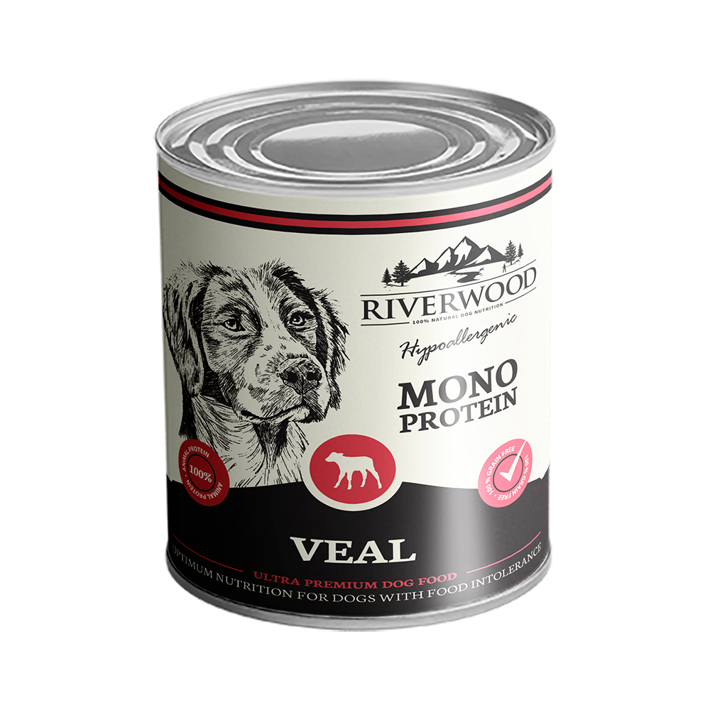 400 g Riverwood Mono Protein Vasikka, säilyke