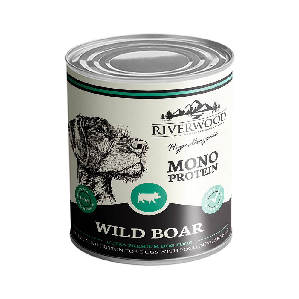 400 g Riverwood Mono Protein Villisika, säilyke