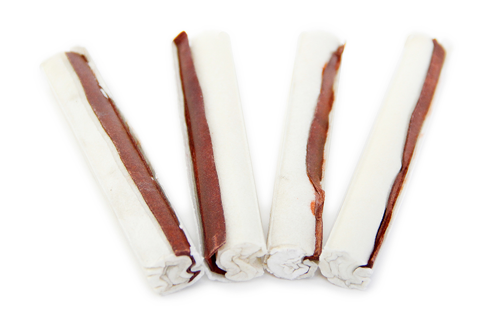 Naudanmakuinen pururulla Booster Chew & Delicacy, 4 kpl