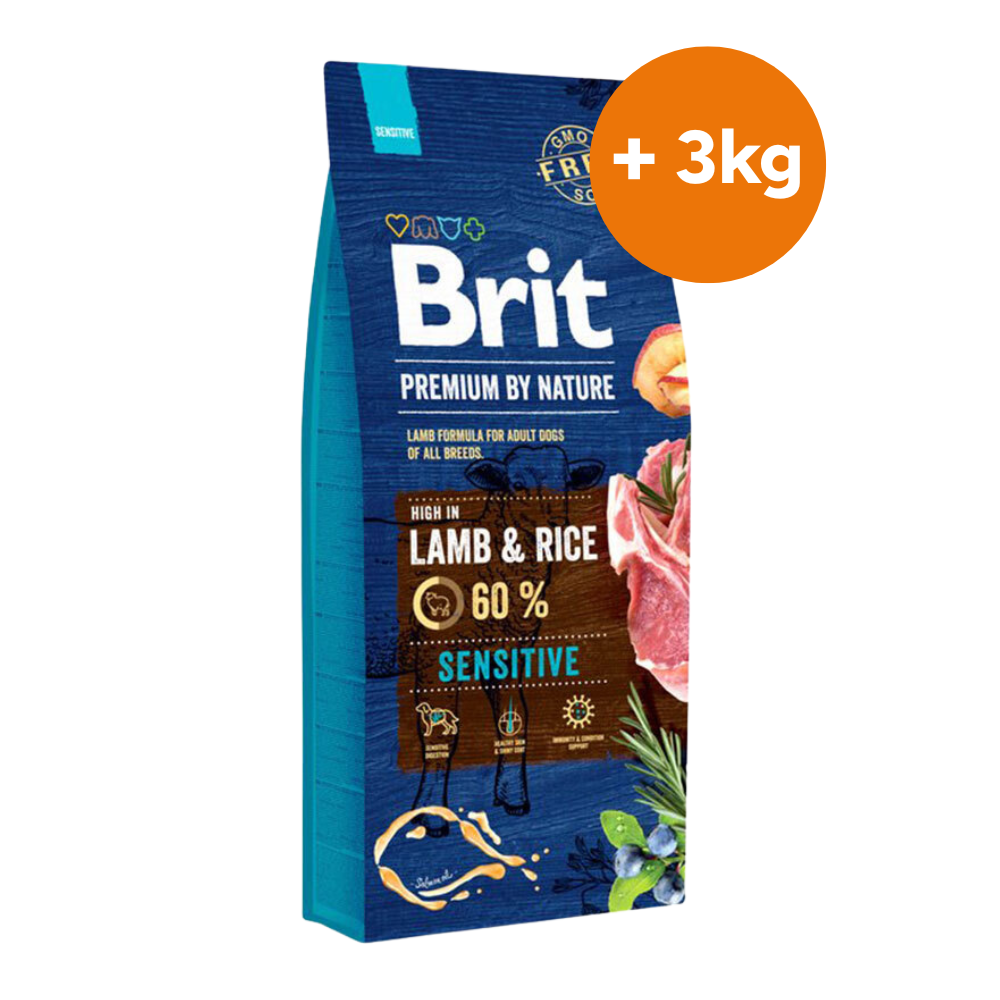 Brit Premium by Nature Sensitive Lamb 15 + 3 kg