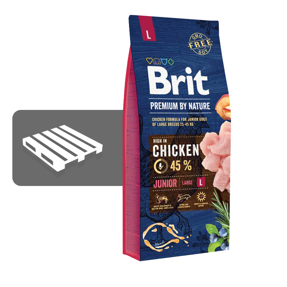 Lava 24 x 15 kg Brit Premium by Nature Junior L, suurikok. pennut