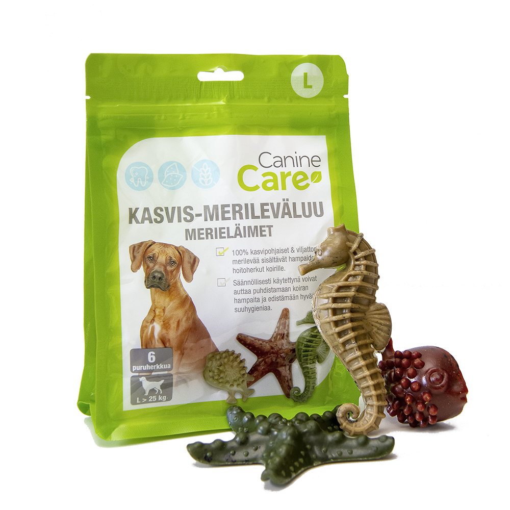 CanineCare Kasvis-merileväluu, merieläimet, L 6 kpl 300 g (PE 20.8.2026)