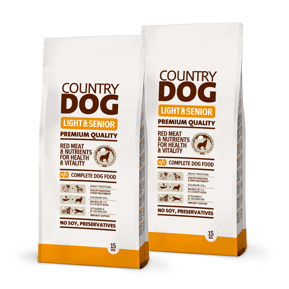 2 x 15 kg  Country Dog Light & Senior