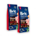 2 x 15 kg Brit Premium by Nature Adult L, 25-45 kg aikuiset