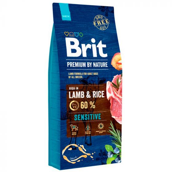15 kg Brit Premium by Nature Sensitive Lamb, herkät koirat