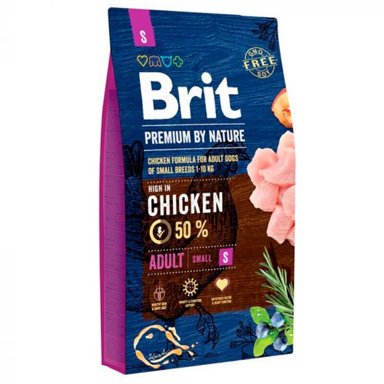 8 kg Brit Premium by Nature Adult S, 1-10 kg aikuiset
