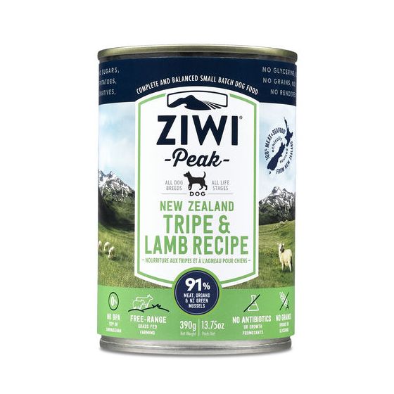ZiwiPeak Uuden-Seelannin lampaan maha 390 g - 6 purkkia