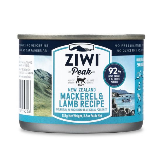 ZiwiPeak Uuden-Seelannin makrilli & lammas 185 g - 6 kpl