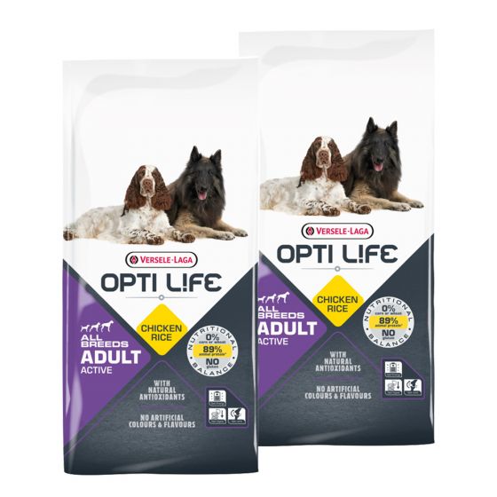Opti Life Adult Active All Breeds 2 x 12,5 kg