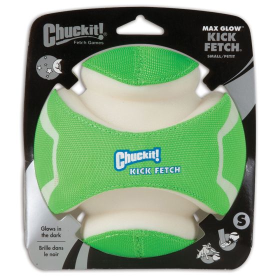Pimeässä hohtava koiran pallo Chuckit Kick Fetch Max Glow, S 14 cm
