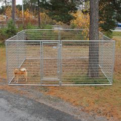 Jämpti Pro Medi kuumasinkitty koiratarha 4 x 4 m pystykorva