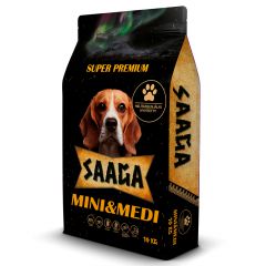 Saaga Mini & Medi, täysravinto koirille 10 kg