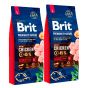 2 x 15 kg Brit Premium by Nature Adult L, 25-45 kg aikuiset
