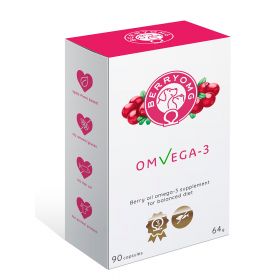 BerryOMG OMvEGA-3, ruokavalion tasapainottamiseen, 90 kaps. Parasta ennen 30.10.2023
