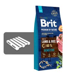 Lava 24 x 15 kg Brit Premium by Nature Sensitive Lamb, herkät koirat