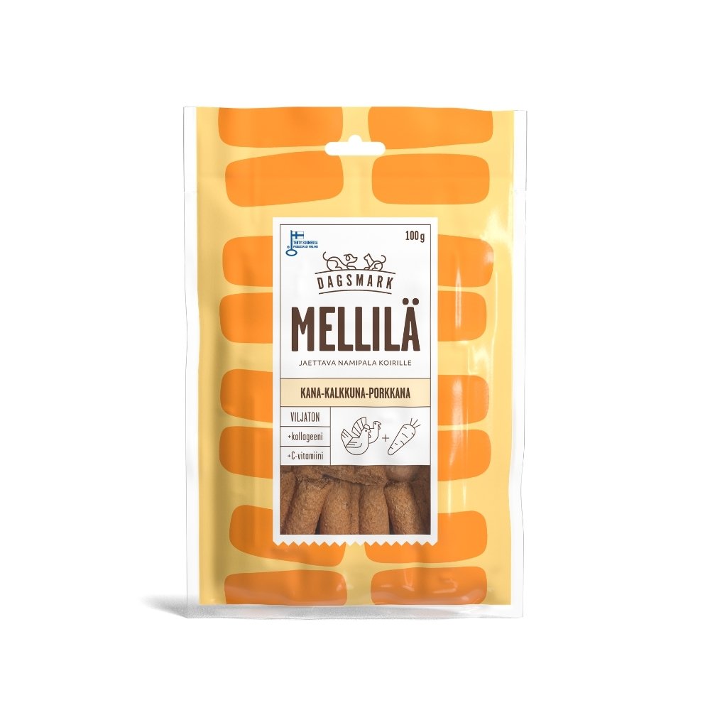 Dagsmark MELLILÄ kana-kalkkuna-porkkana 100 g