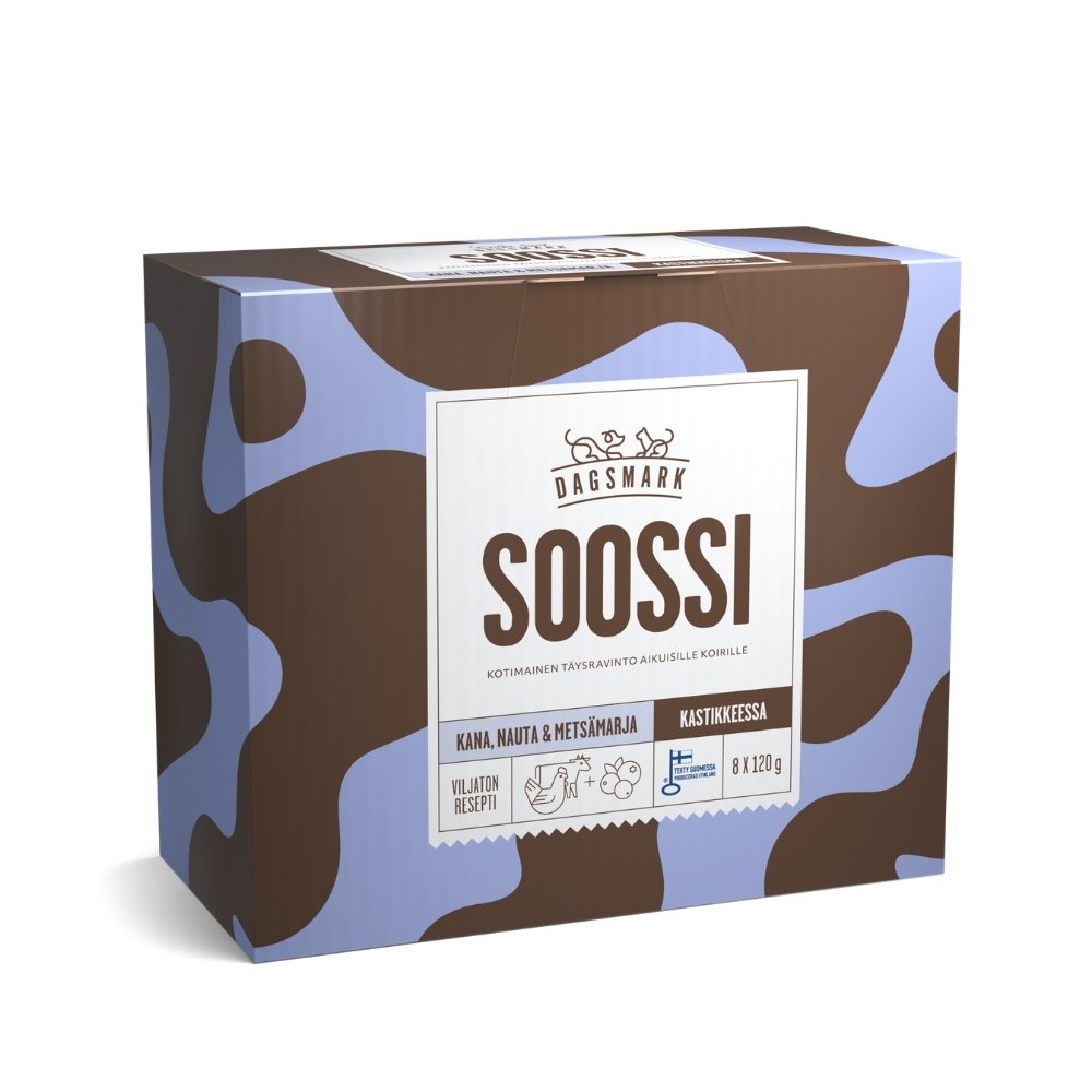 Dagsmark SOOSSI kana-nauta-metsämarja kastikkeessa 8 x 120 g 