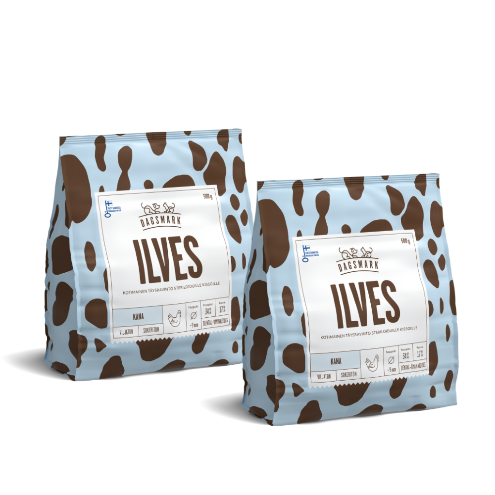 Dagsmark ILVES viljaton kana steriloiduille 2 x 500 g