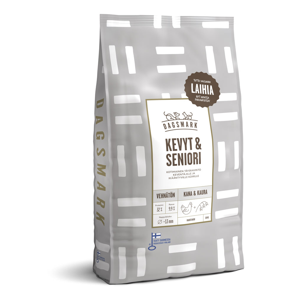 Dagsmark Kevyt & Seniori, vehnätön kana-kaura 10 kg