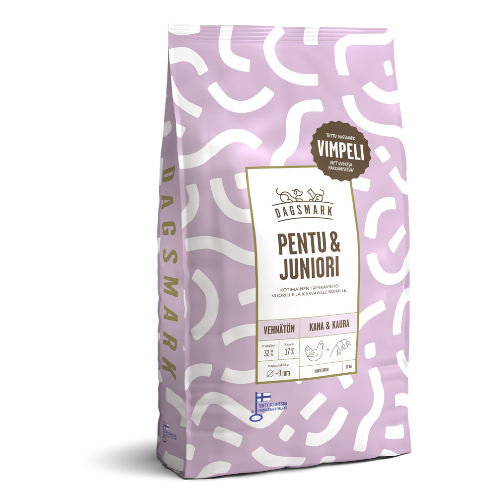 Dagsmark PENTU & JUNIORI vehnätön kana-kaura 10 kg