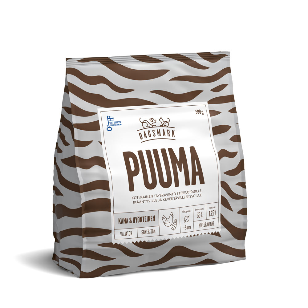 Dagsmark PUUMA viljaton kana-hyönteinen 500g (PE 6.8.2026)