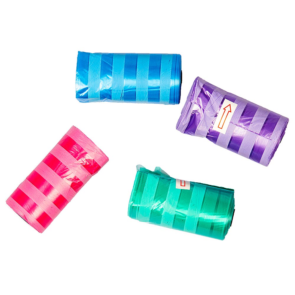 Duvo+ Raidalliset kakkapussit, 4 x 20 pss rullaa