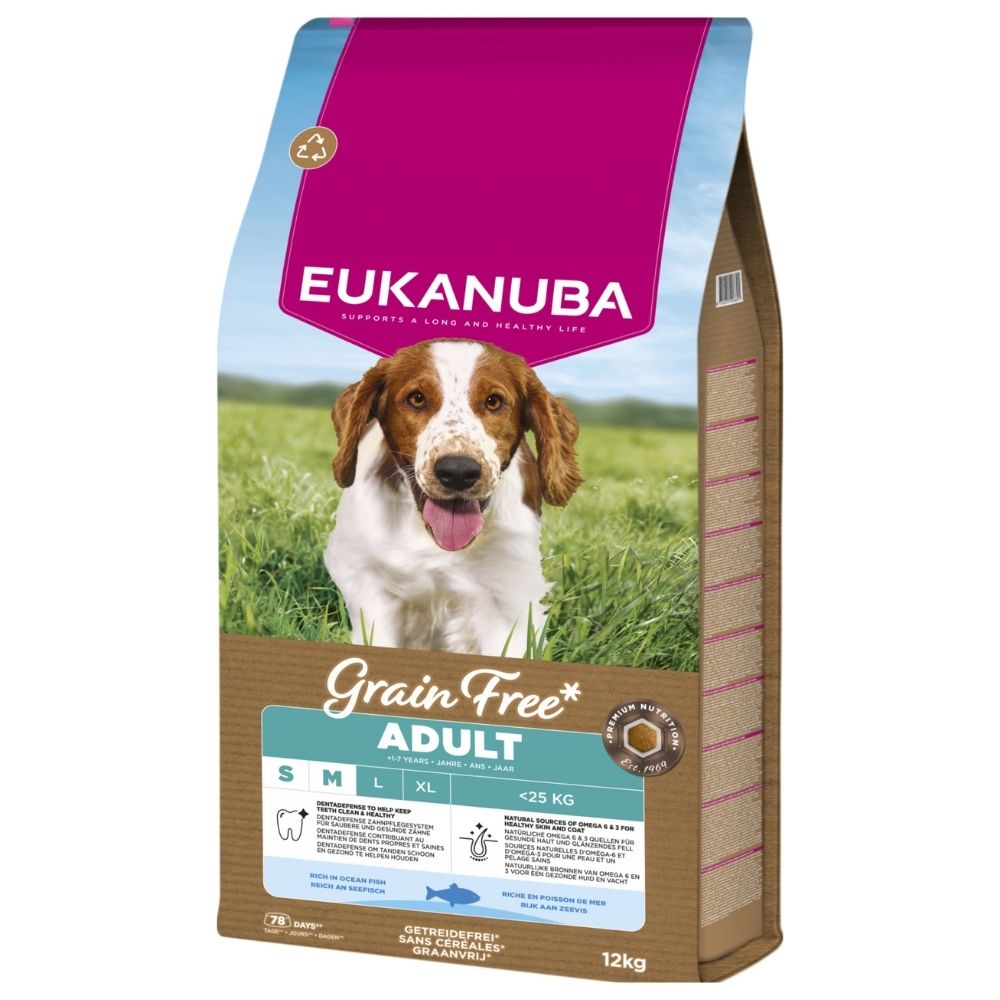 Eukanuba Adult Small / Medium Grainfree Ocean Fish, 12 kg