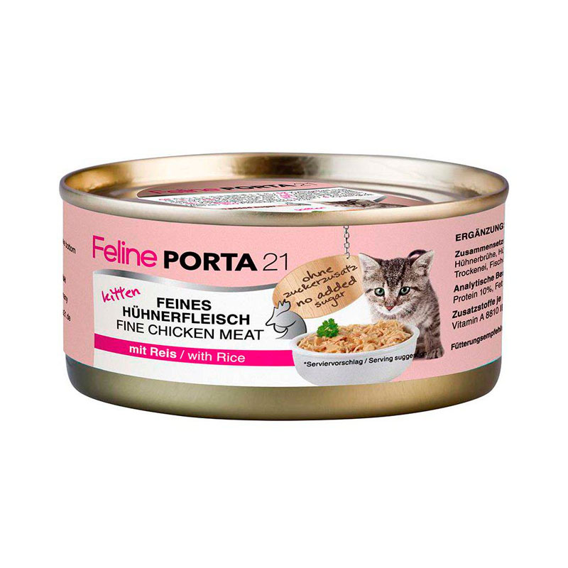 Feline Porta 21 Kitten kana-riisi, 156 g