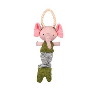 Flamingo, Lelu koiranpennulle, Britty Elephant köysilenkillä