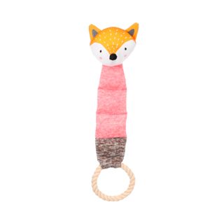 Flamingo, Lelu koiranpennulle, Britty Fox köysilenkillä, 45 cm