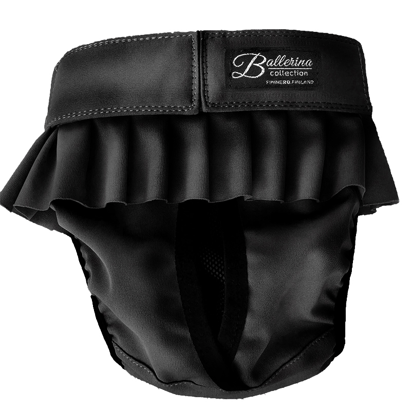 FinNero Ballerina-narttusuoja, musta, koko 1 (XXS)