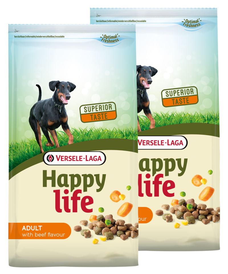 Versele-Laga Happy Life Adult with Beef Flavour 2 x 15 kg