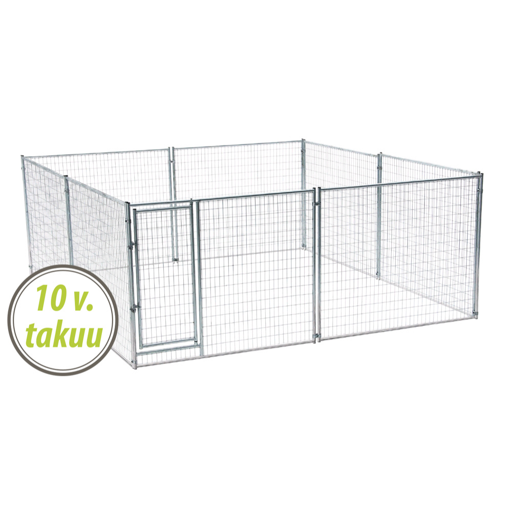 Jämpti Pro MAXI kuumasinkitty koiratarha 4 x 4 m + Lämmitettävä kuppi