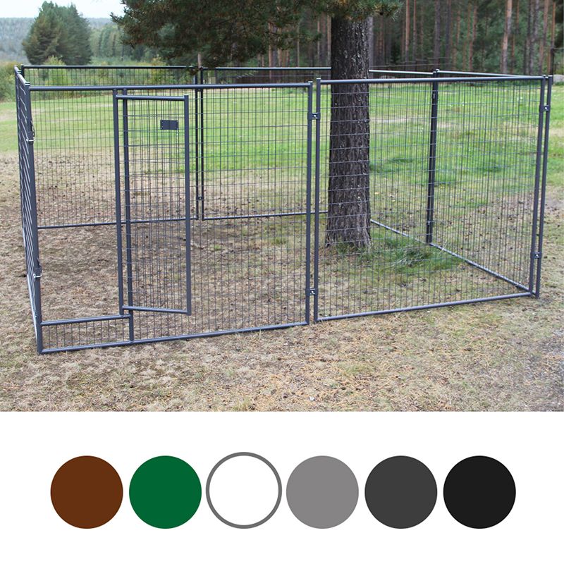 Jämpti Pro Medi, sinkitty + maalattu koiratarhapaketti 6 x 4 m (1+9, 185 cm)