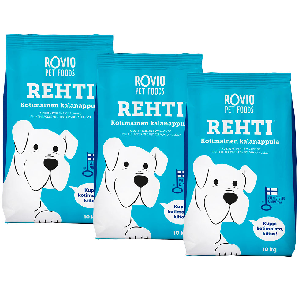 3 x 10kg Rehti Kala koiranruoka
