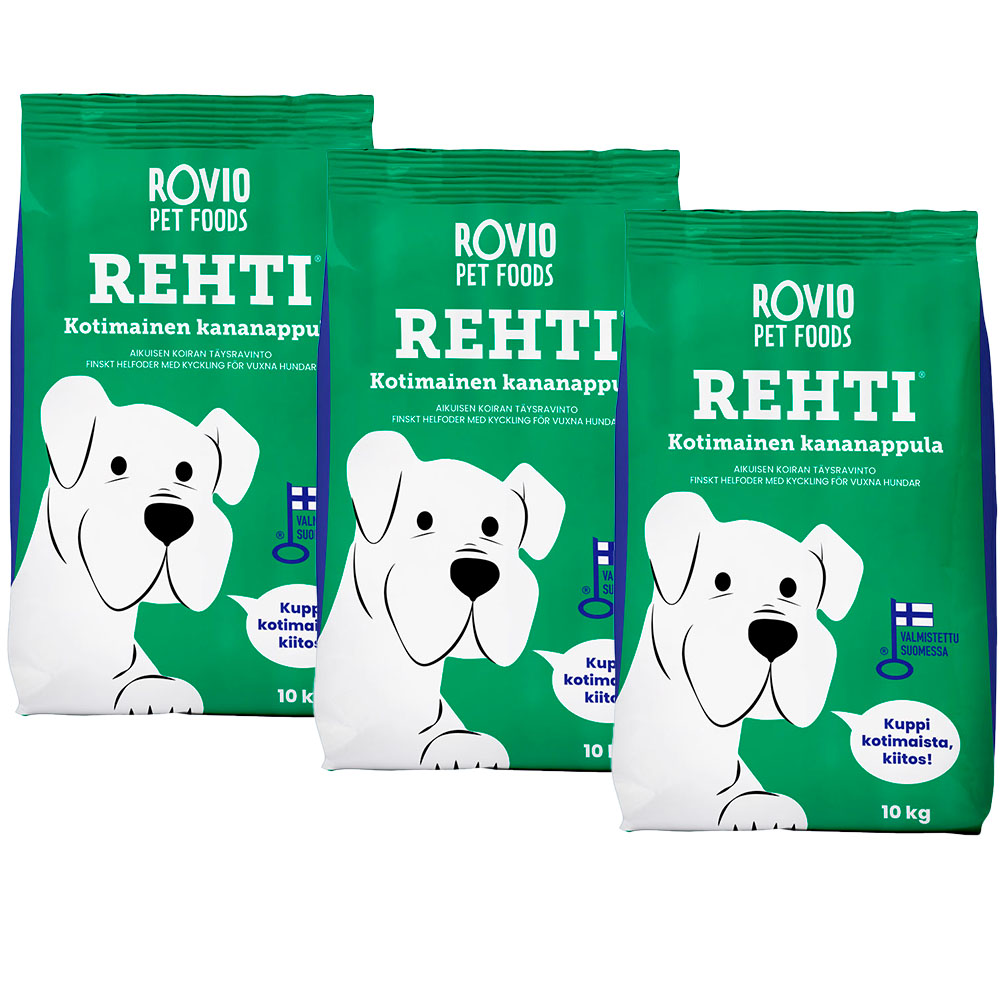 3 x 10kg Rehti Kana koiranruoka 