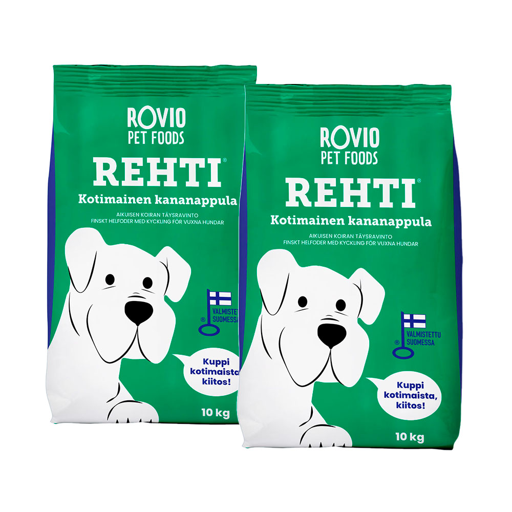 2 x 10kg Rehti Kana koiranruoka 
