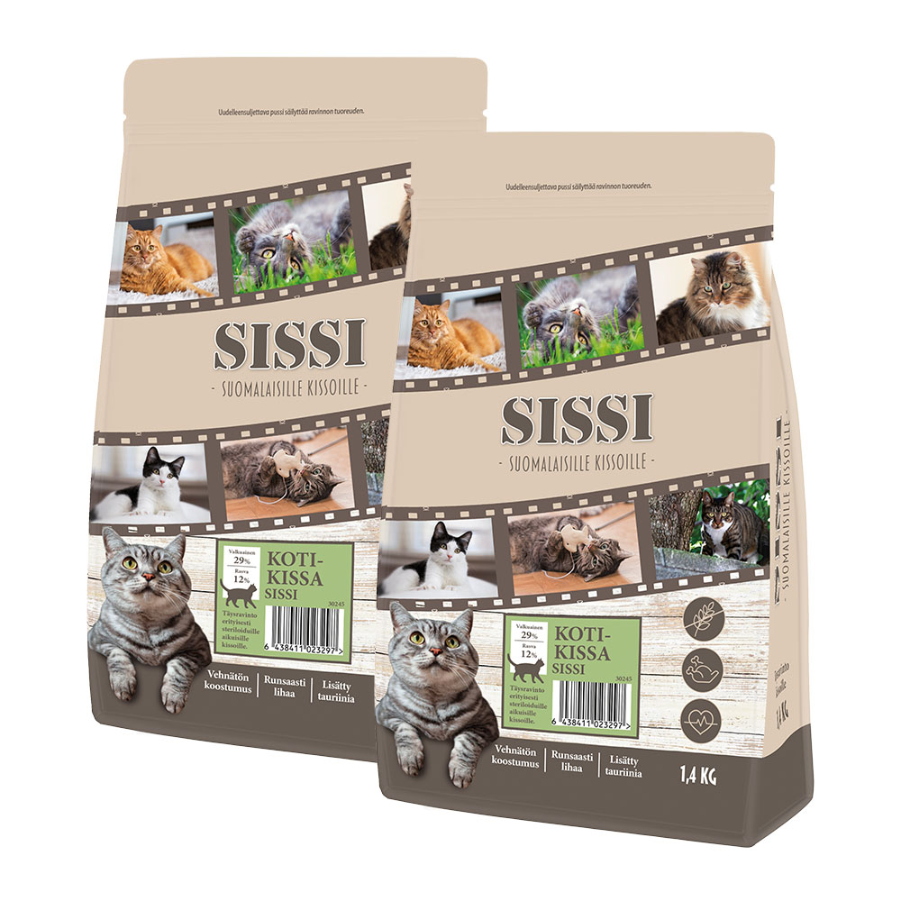 2 x 1,4 kg Kotikissa Sissi kissan täysravinto