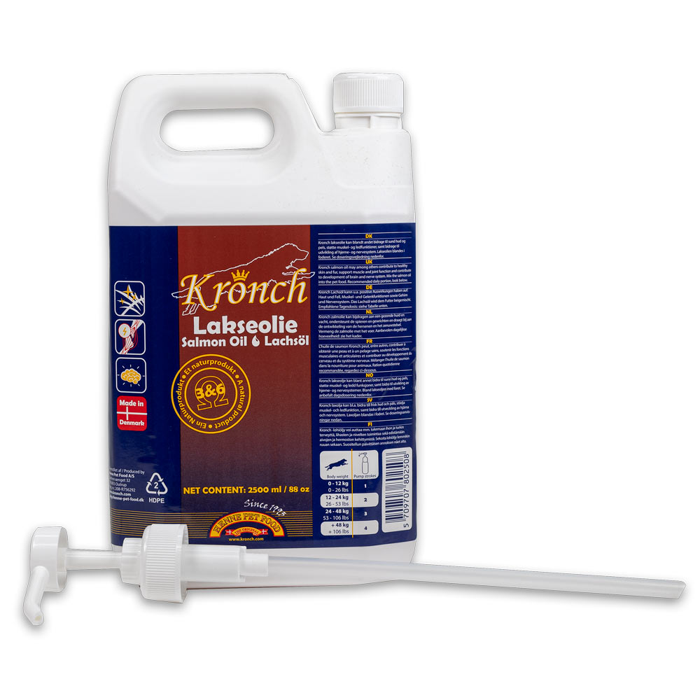 Kronch-lohiöljy,iso 2,5 l + pumppu