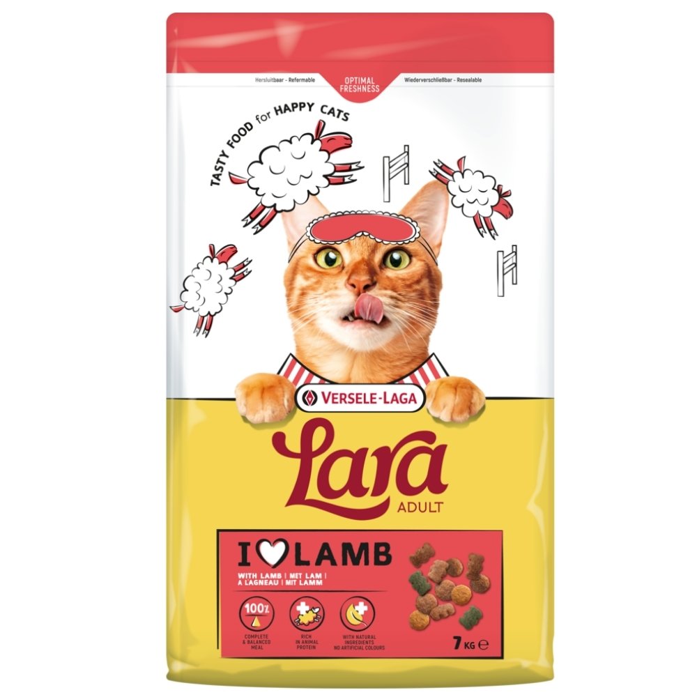 Lara Adult with Lamb, täysravinto aikuisille kissoille 7 kg