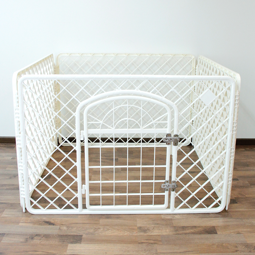 Muovinen pentuaitaus, 90 x 90 x 60 cm, valkoinen