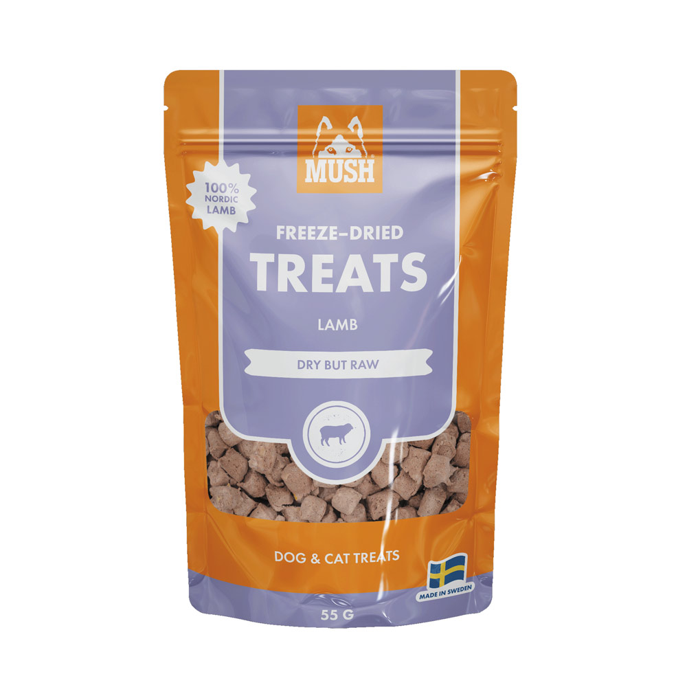 MUSH Treats Lammas, pakastekuivattu 55g