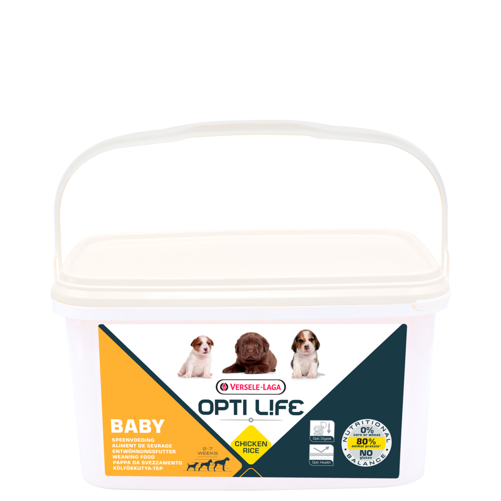 Opti Life Baby -vellijauhe koiranpennuille, 3 kg
