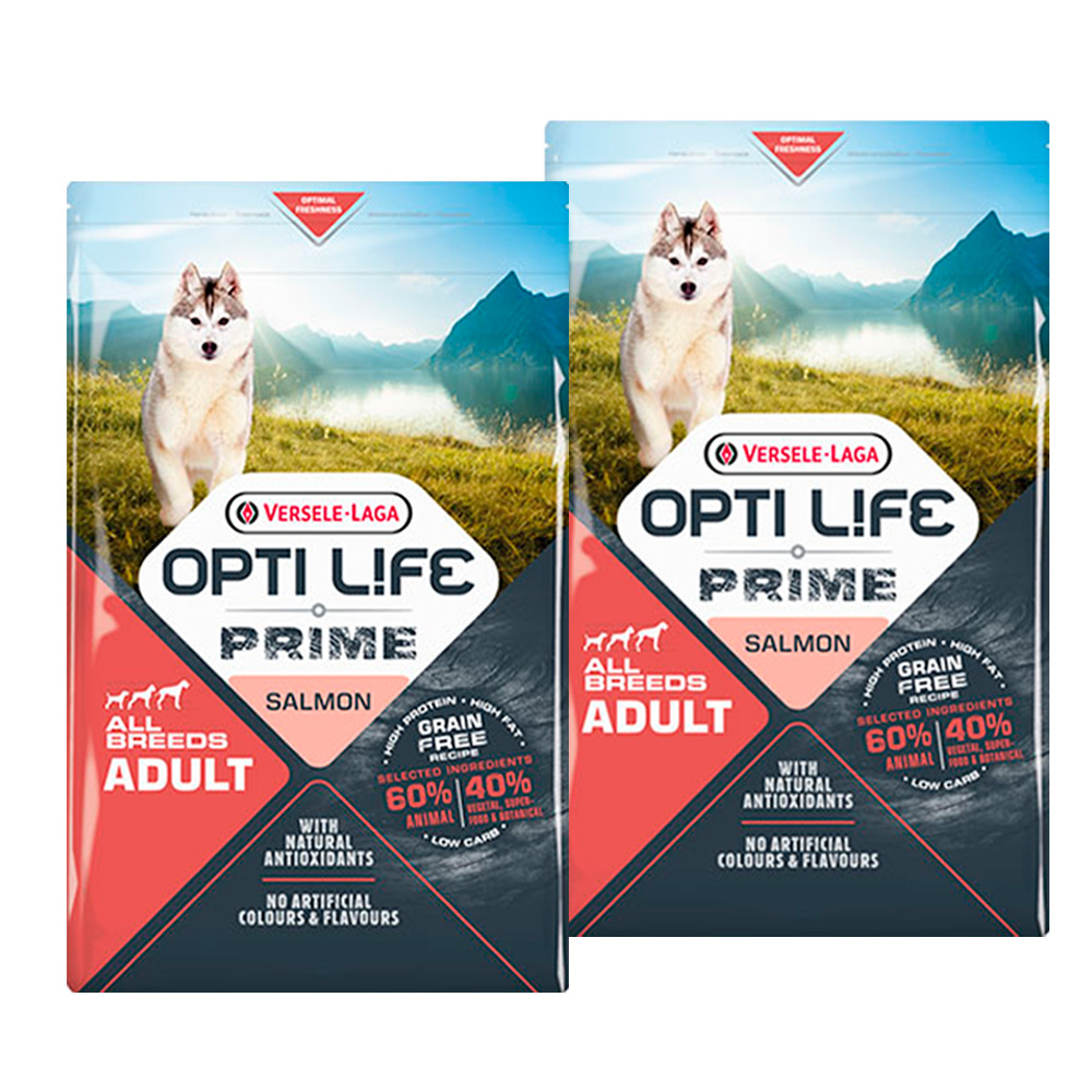 Opti Life Prime Adult, Lohi 2 x 12,5 kg