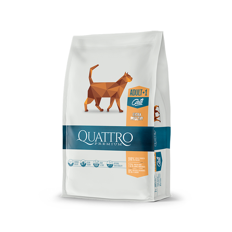Quattro Cat Adult Extra Poultry - valitse koko