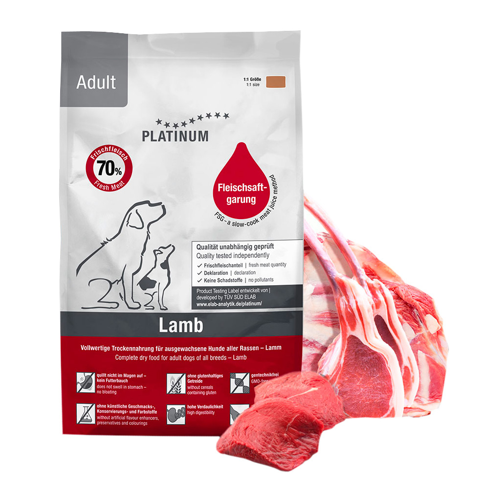 Platinum Adult Lammas + Riisi, 1,5 kg