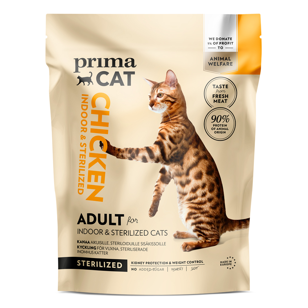 PrimaCat, Kana, Steriloiduille aikuisille kissoille, 4 kg