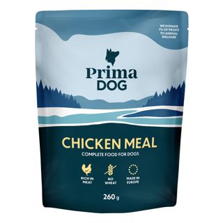PrimaDog Kana-ateria, koiran täysravinto 260 g